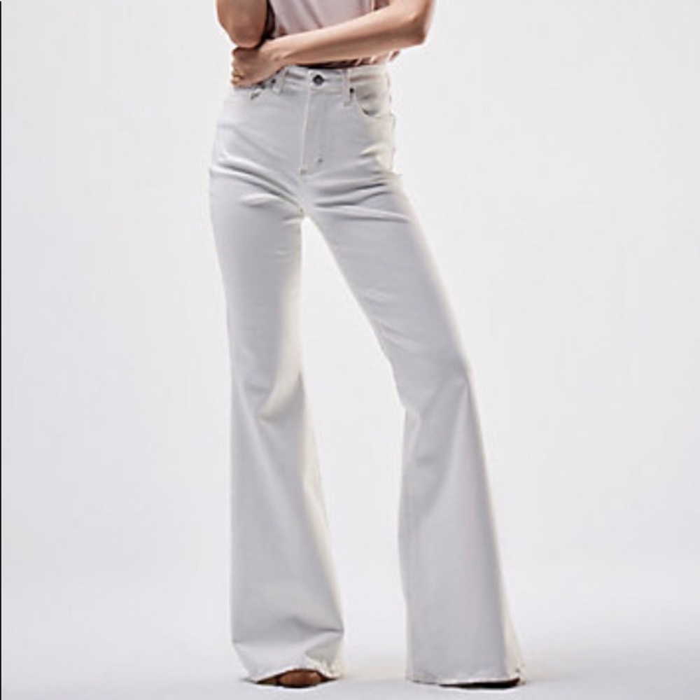 Lee high rise vintage white flare